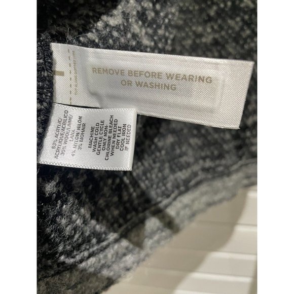 Lou & Grey Women Gray Boucle snaps Jacket wool mohair blend Sz S - Picture 7 of 13